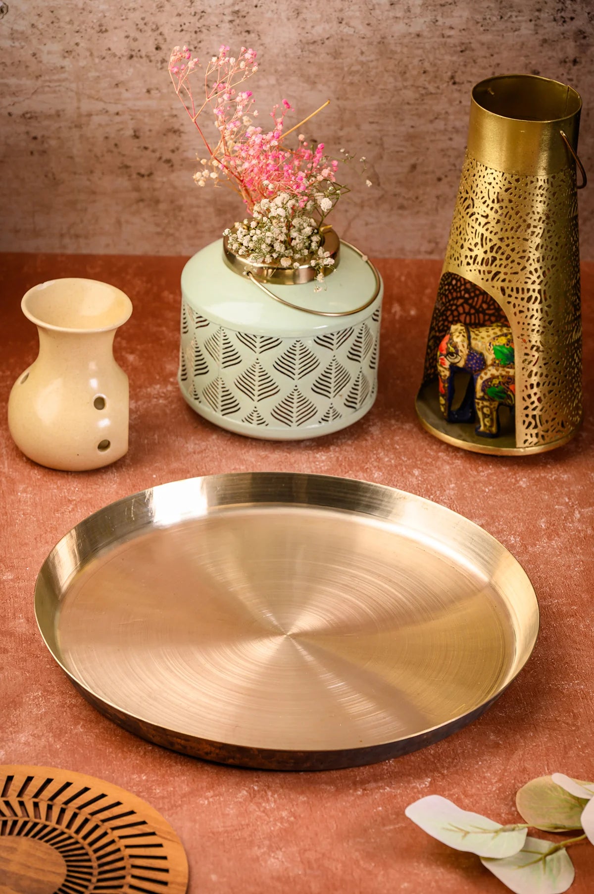 Bronze Dinner Set - Curve Shaped 7 Pieces